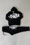 Syna word hoodie  tracksuit siyah Siyah2